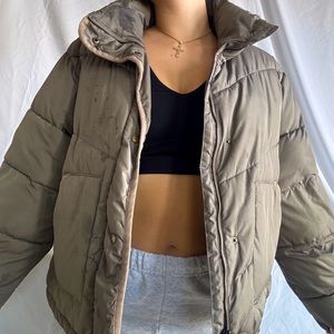 Old Navy Army Green Puffer Jacket